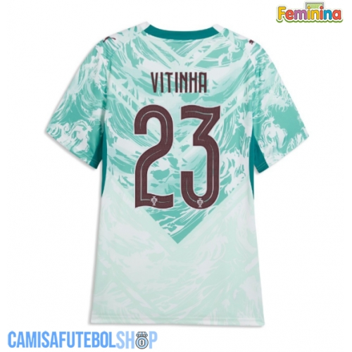 Camisa de time de futebol Portugal Vitinha #23 Replicas 2º Equipamento Feminina Mundo 2026 Manga Curta